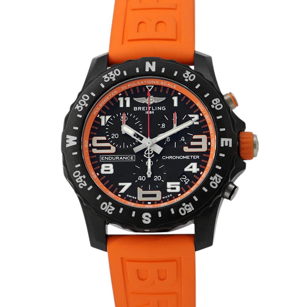 ブライトリング エンデュランス プロ X82310/X82310A41B1S1 BREITLING クォーツ 腕時計 黒文字盤 【安心保証】 【中古】 ブライトリング エンデュランス プロ BREITLING 中古