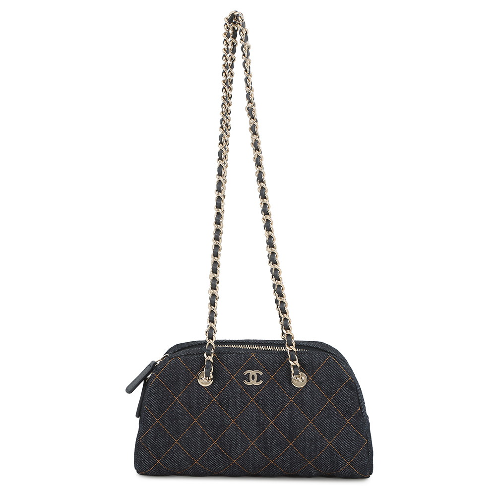 シャネル チェーンクラッチ ココマーク マトラッセ デニム AP5092 CHANEL チェーンショルダー 2026 春夏 プレコレクション 【中古】 シャネル バッグ レディース CHANEL BAG