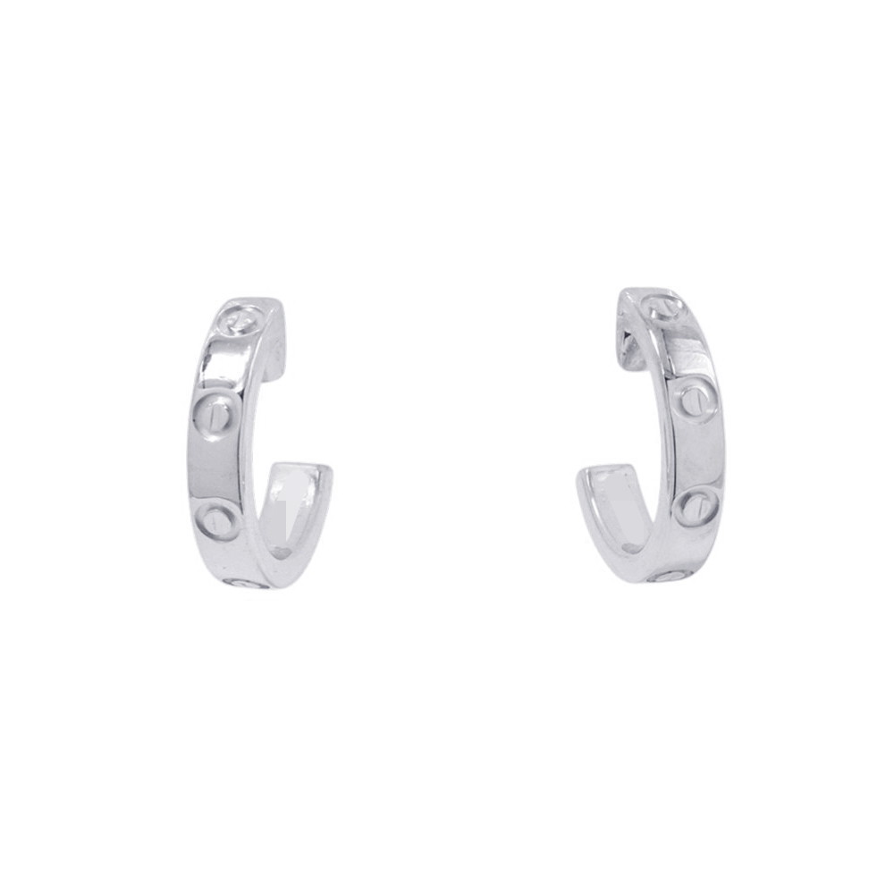 カルティエ ピアス ミニラブ フープ ピアス スモールモデル SM K18WGホワイトゴールド B8028900 Cartier ジュエリー 【安心保証】 【中古】 カルティエ ピアス Cartier 中古 128,300円