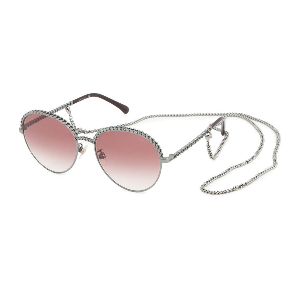 シャネル サングラス チェーン パントシェイプ A71289 CHANEL アイウェア 【安心保証】 【中古】 シャネル サングラス レディース CHANEL