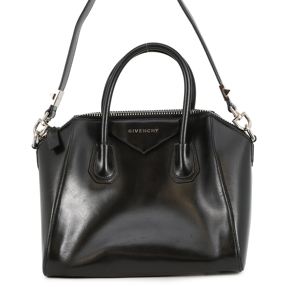 ジバンシー ハンドバッグ アンティゴナ レザー GIVENCHY 2way 黒 【安心保証】 【中古】 ジバンシー バッグ レディース GIVENCHY BAG｜ブランド腕時計専門店タイムゾーン