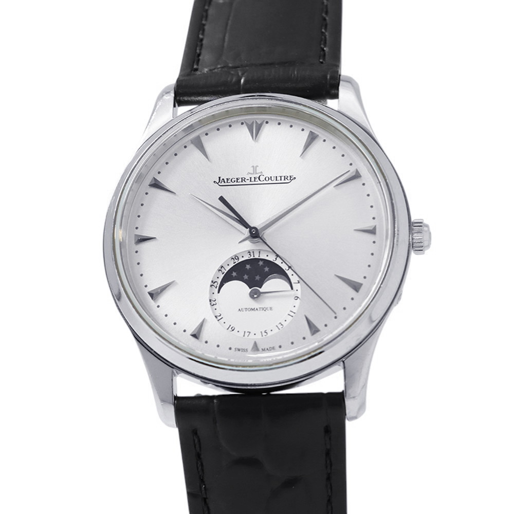 ジャガールクルト マスターウルトラスリム ムーンフェイズ 176.8.64.S JAEGER-LECOULTRE シルバー文字盤 【安心保証】 【中古】 ジャガールクルト マスターウルトラスリム JAEGER-LECOULTRE ジャガールクルト 中古