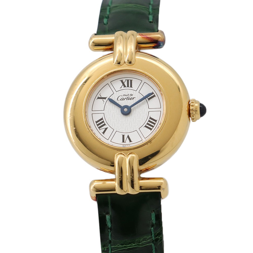 カルティエ マスト コリゼ SM ヴェルメイユ W1009954 Cartier 腕時計 ホワイトローマン文字盤 【安心保証】 【中古】 カルティエ マスト Cartier カルティエ 中古