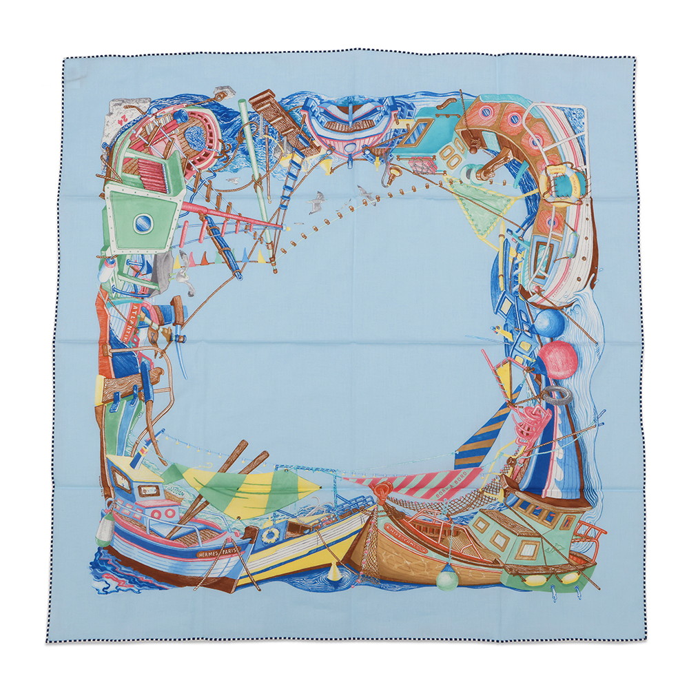 エルメス スカーフ カレ 80 ボード・ア・ボード Bord a Bord Bord a Bord コットン HERMES 2025春夏 【中古】 エルメス スカーフ エルメス カレ HERMES SCARF