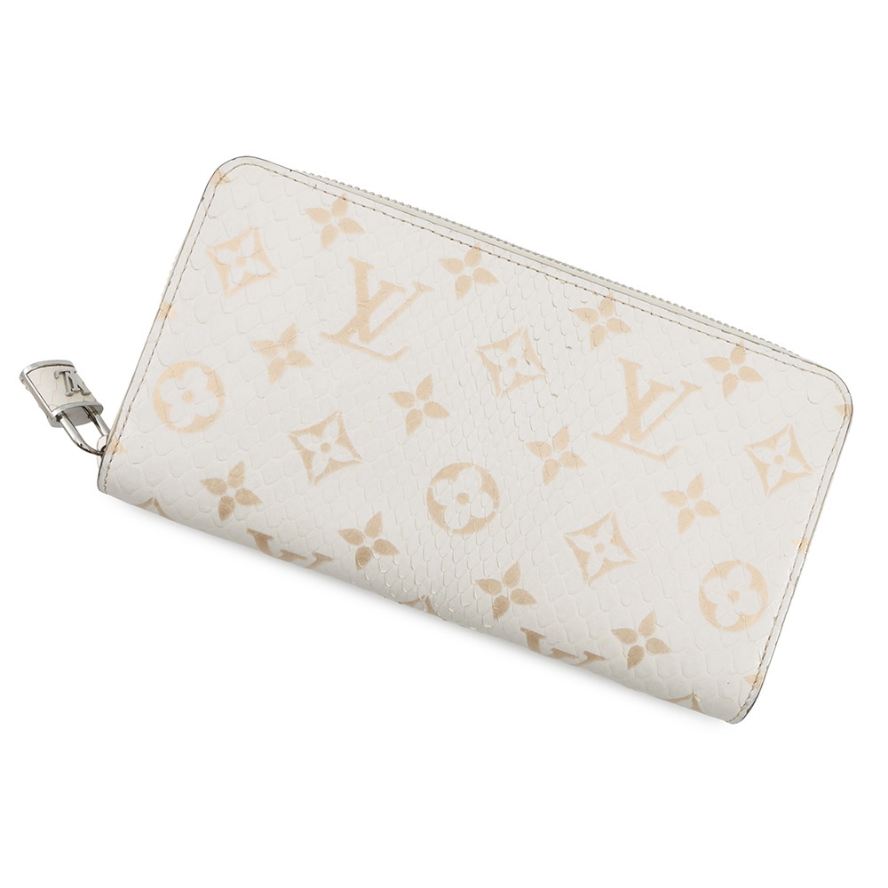 ルイヴィトン 長財布 モノグラム/パイソン ジッピー・ウォレット N97773 LOUIS VUITTON 財布 白 【安心保証】 【中古】 ルイヴィトン モノグラム 財布 レディース LOUIS VUITTON WALLET