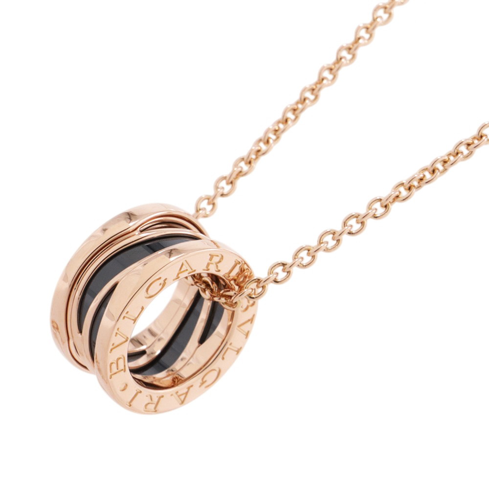 ブルガリ ネックレス ビーゼロワン B-zero1 レジェンド K18PGピンクゴールド/ブラックセラミック 356118 BVLGARI ジュエリー 【安心保証】 【中古】 ブルガリ ネックレス BVLGARI 中古