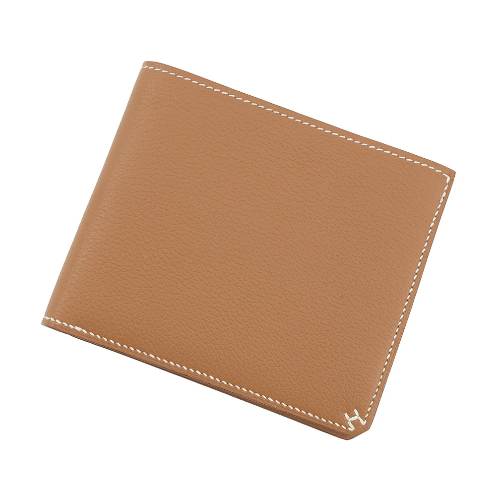 エルメス 二つ折り財布 Hセリエ コンパクト ゴールド/シルバー金具 エバーカラー W刻印 HERMES 【安心保証】 【中古】 エルメス 財布 HERMES