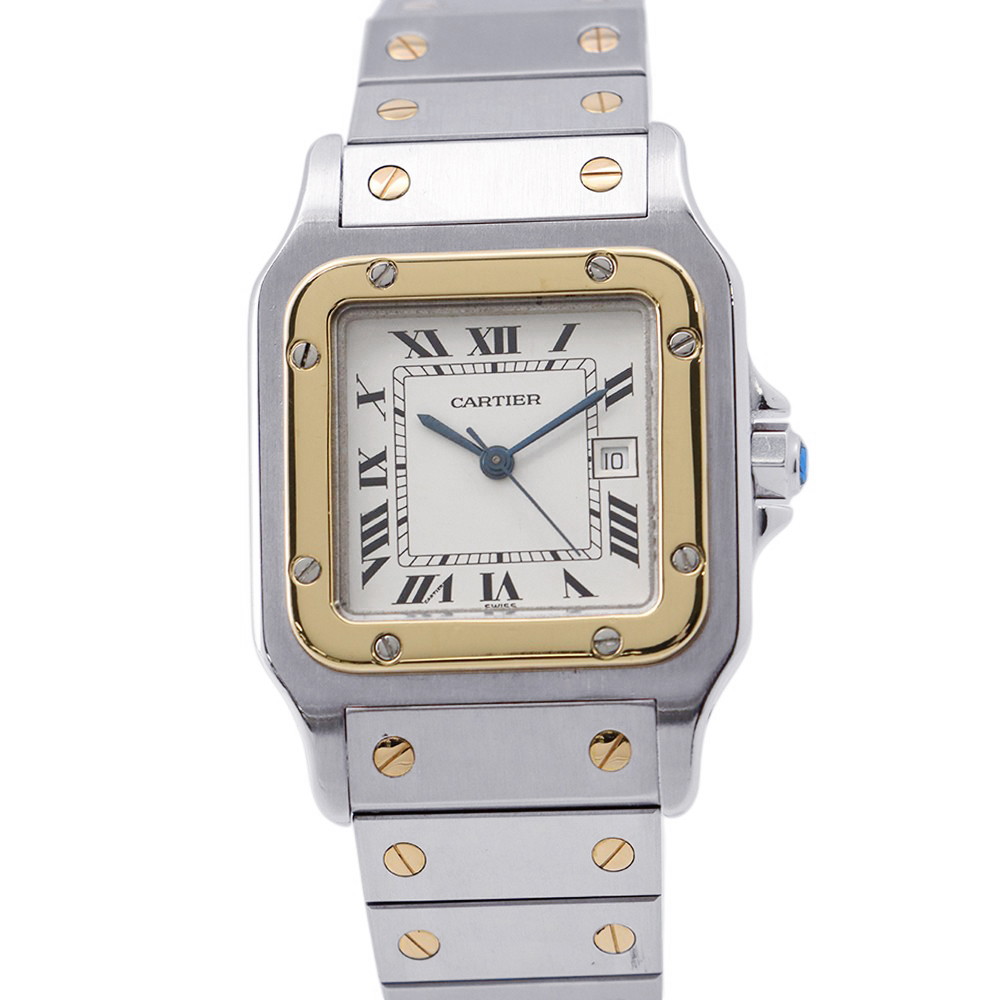 カルティエ サントスガルベ LM 81036288 Cartier 腕時計 白文字盤 【安心保証】 【中古】 カルティエ サントスガルベ Cartier カルティエ 中古