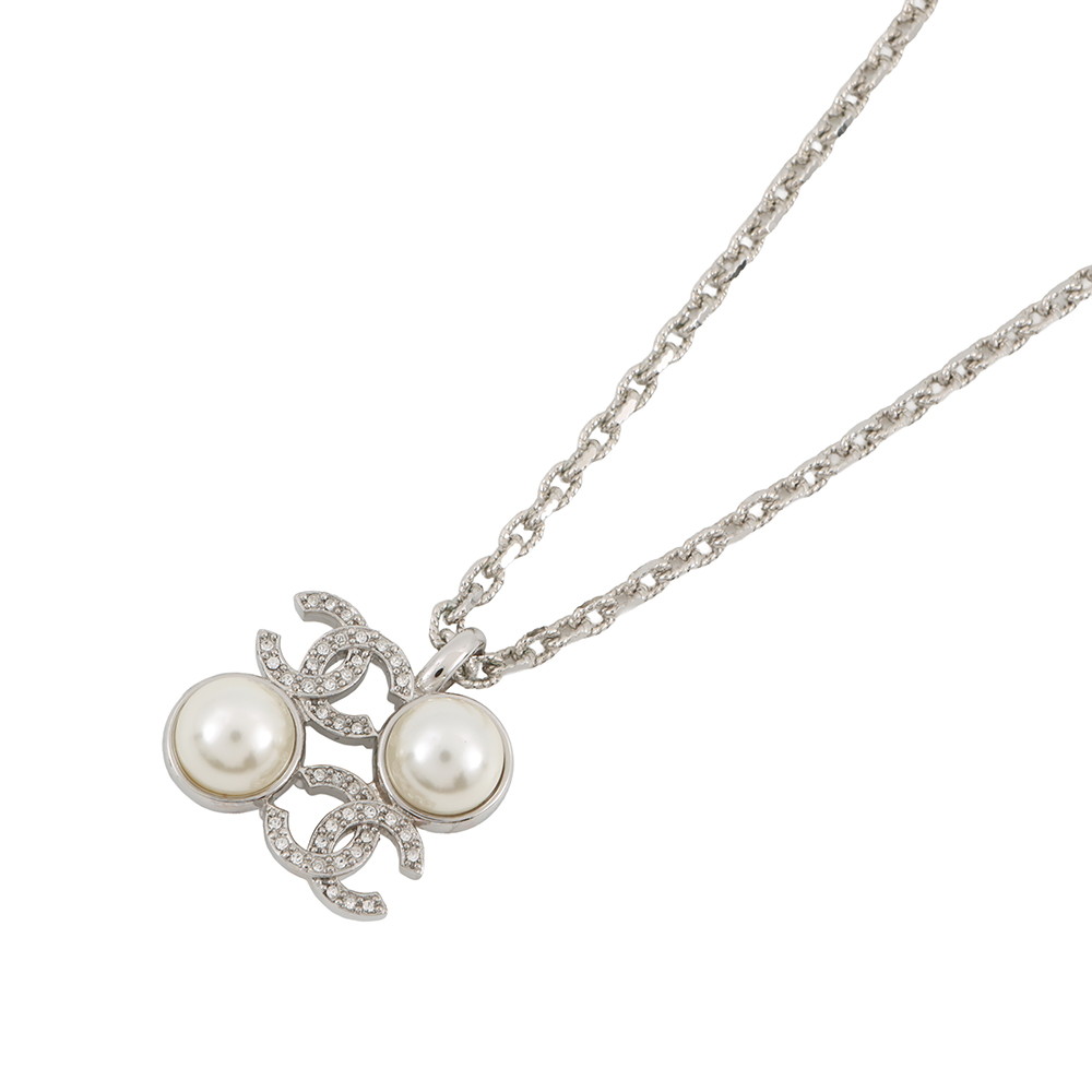 シャネル ネックレス ココマーク ラインストーン フェイクパール I25S ABF723 CHANEL アクセサリー 【安心保証】 【中古】 シャネル ネックレス CHANEL NECKLACE