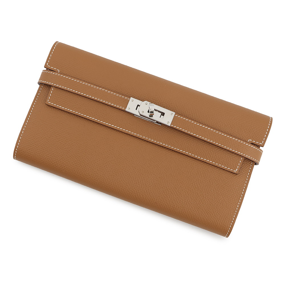 エルメス 長財布 ケリーウォレット ロング ゴールド/シルバー金具 エプソン B刻印 HERMES 【中古】 エルメス 財布 レディース HERMES WALLET 278,505円