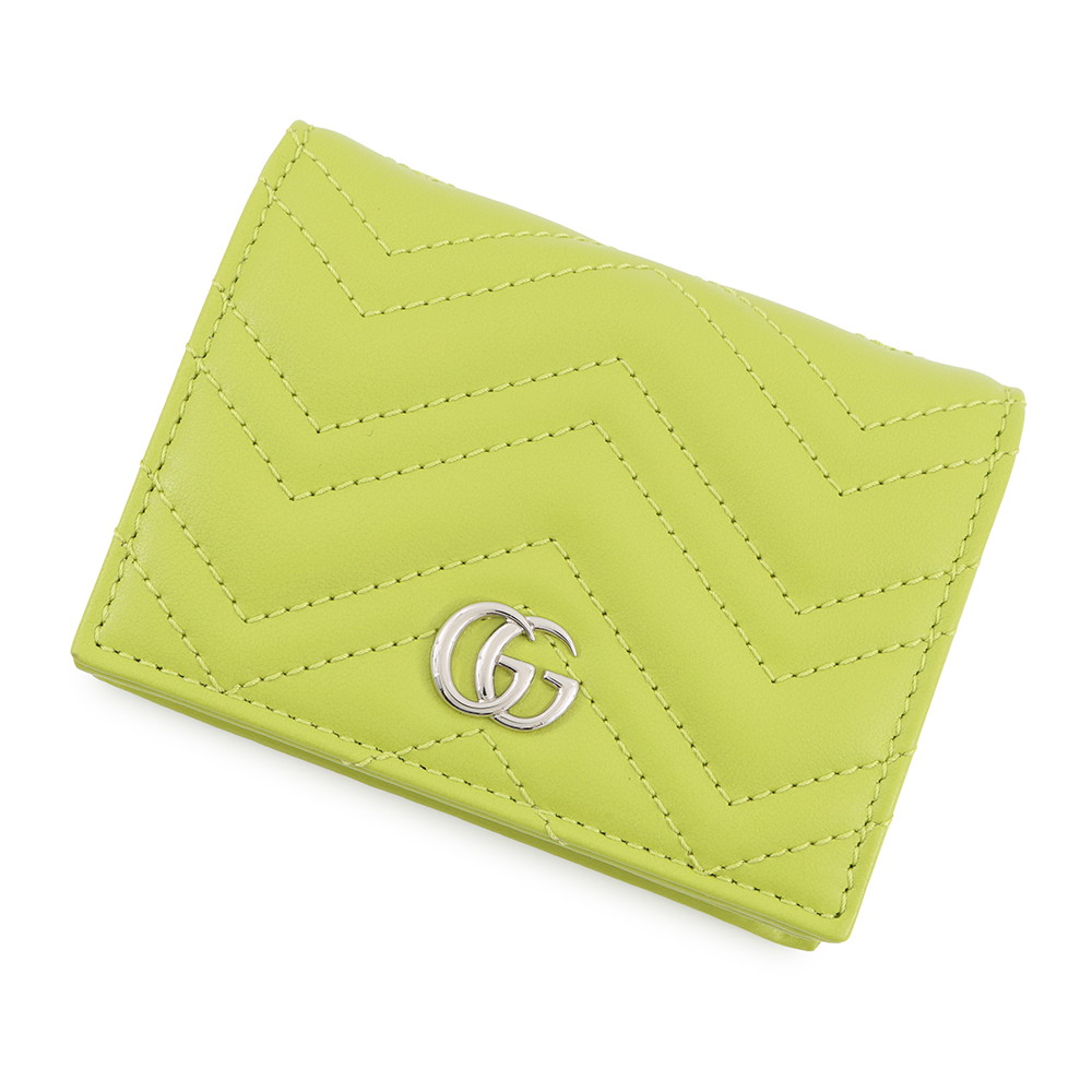 グッチ 二つ折り財布 GGマーモント コンパクトウォレット レザー 466492 GUCCI ダブルG シェブロン 【中古】 グッチ GGマーモント 財布 GUCCI WALLET
