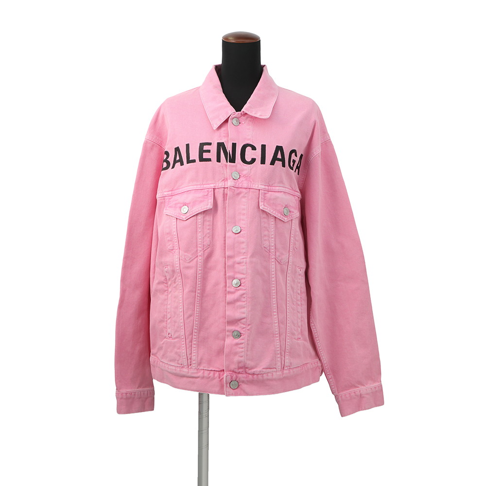 バレンシアガ 上衣 ロゴタイプ ジーンズ上衣 レディース大きさ37 594386 BALENCIAGA アウター 【中古】 バレンシアガ 上衣 BALENCIAGA