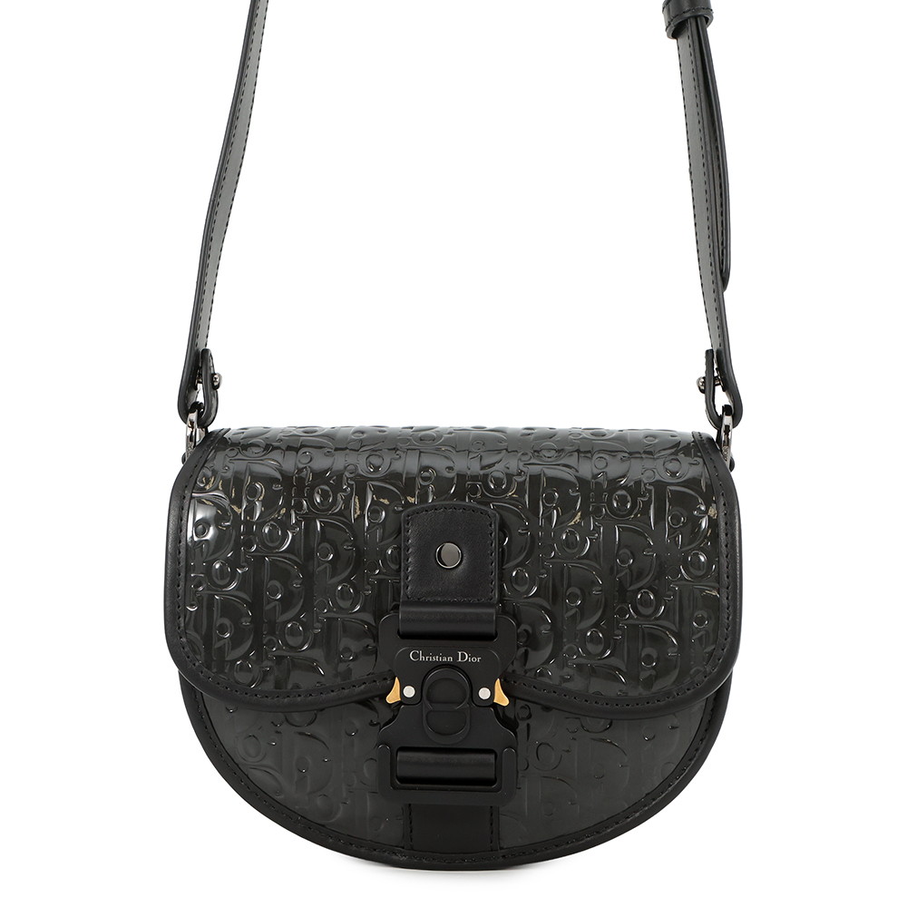 クリスチャン・ディオ―ル ショルダーバッグ ギャロップ GALLOP ミニ 専売特許 1ADPO033DOV Christian Dior 黒 【中古】 クリスチャン・ディオ―ル 御徒面子 メンズ Christian Dior BAG ショルダーバッグ・メッセンジャーバッグ-バッグ・小物・ブランド雑貨-バッグ