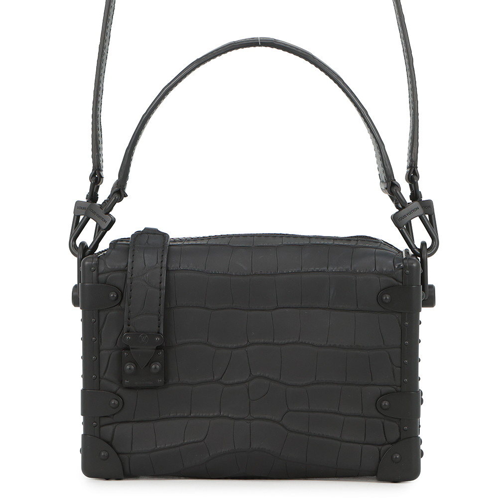 ルイヴィトン ハンドバッグ クロコダイル サイドトランクPM N85811 LOUIS VUITTON 2way 黒 ブラック 【安心保証】 【中古】 ルイ・ヴィトン バッグ メンズ LOUIS VUITTON BAG