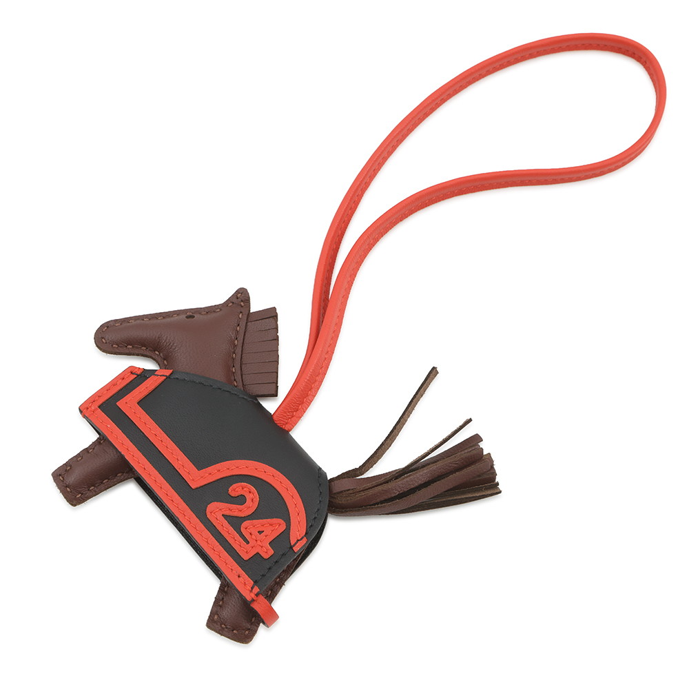 エルメス バッグチャーム ロデオPM ロベオ 24 テール/カプシーヌ/ブラック ラムスキン/スイフト K刻印 HERMES 【中古】 エルメス チャーム レディース HERMES 107,600円