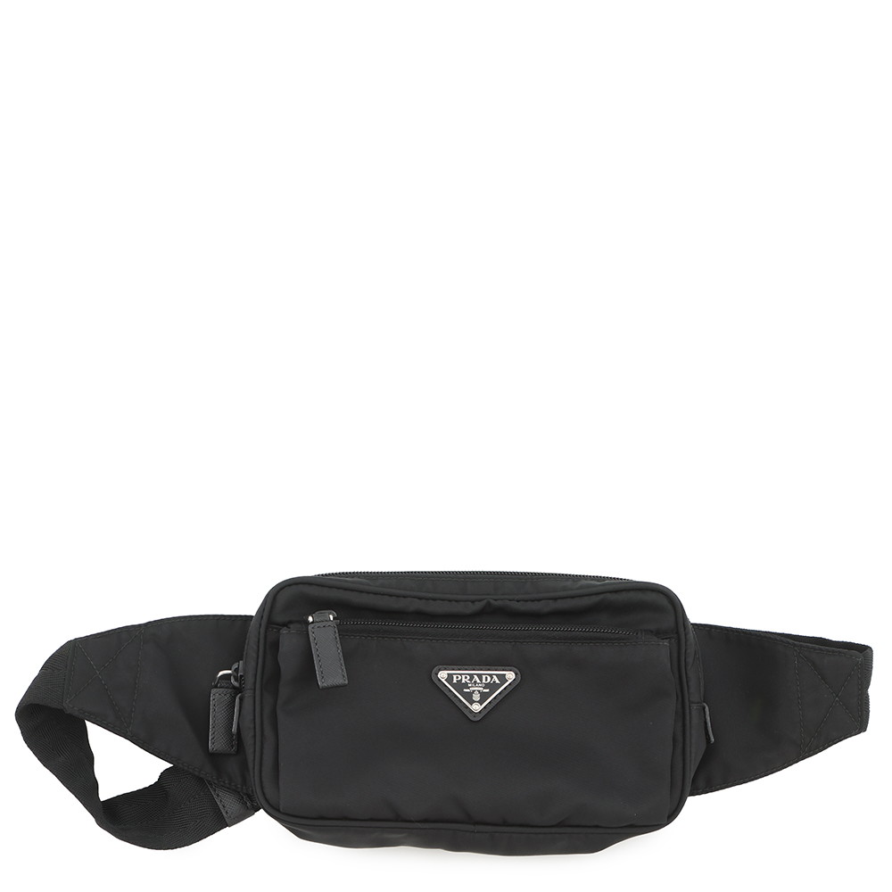 プラダ ボディバッグ Re-Nylon サフィアーノ ベルトバッグ 2VL977 PRADA バッグ ウエストバッグ 黒 【安心保証】 【中古】 プラダ バッグ メンズ PRADA BAG