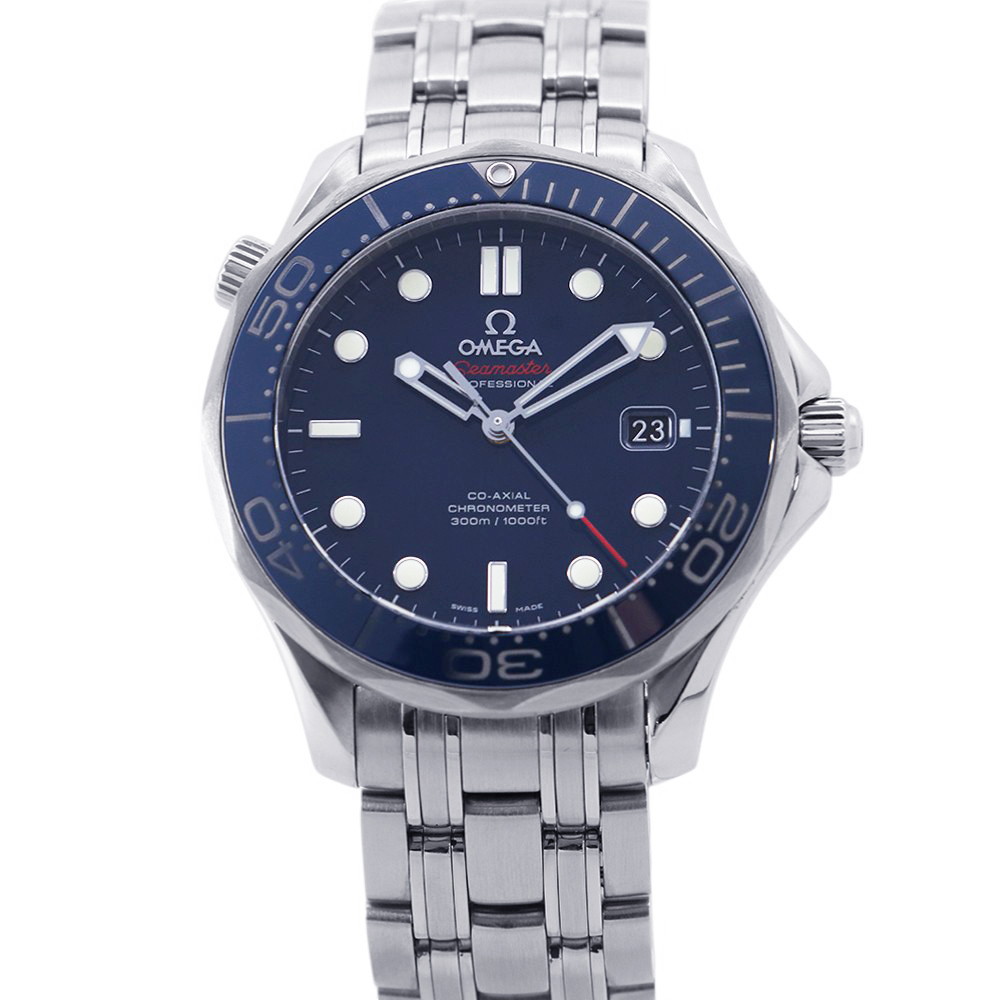 オメガ シーマスター300 コーアクシャル 212.30.41.20.03.001 OMEGA 腕時計 ウォッチ ブルー文字盤 【安心保証】 【中古】 オメガ シーマスター OMEGA 中古