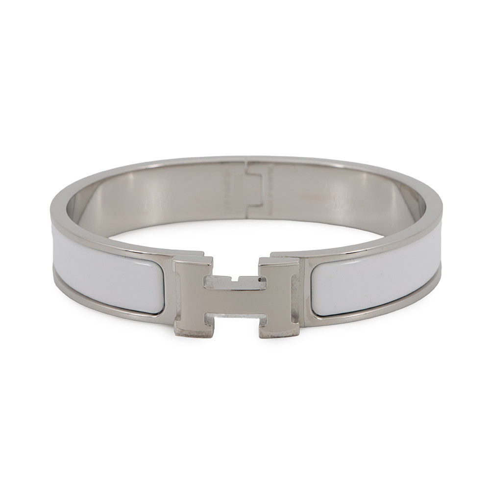 エルメス ブレスレット クリック H クリッククラックPM ホワイト/シルバー金具 HERMES アクセサリー 白 【中古】 エルメス アクセサリー エルメス バングル HERMES BRACELET