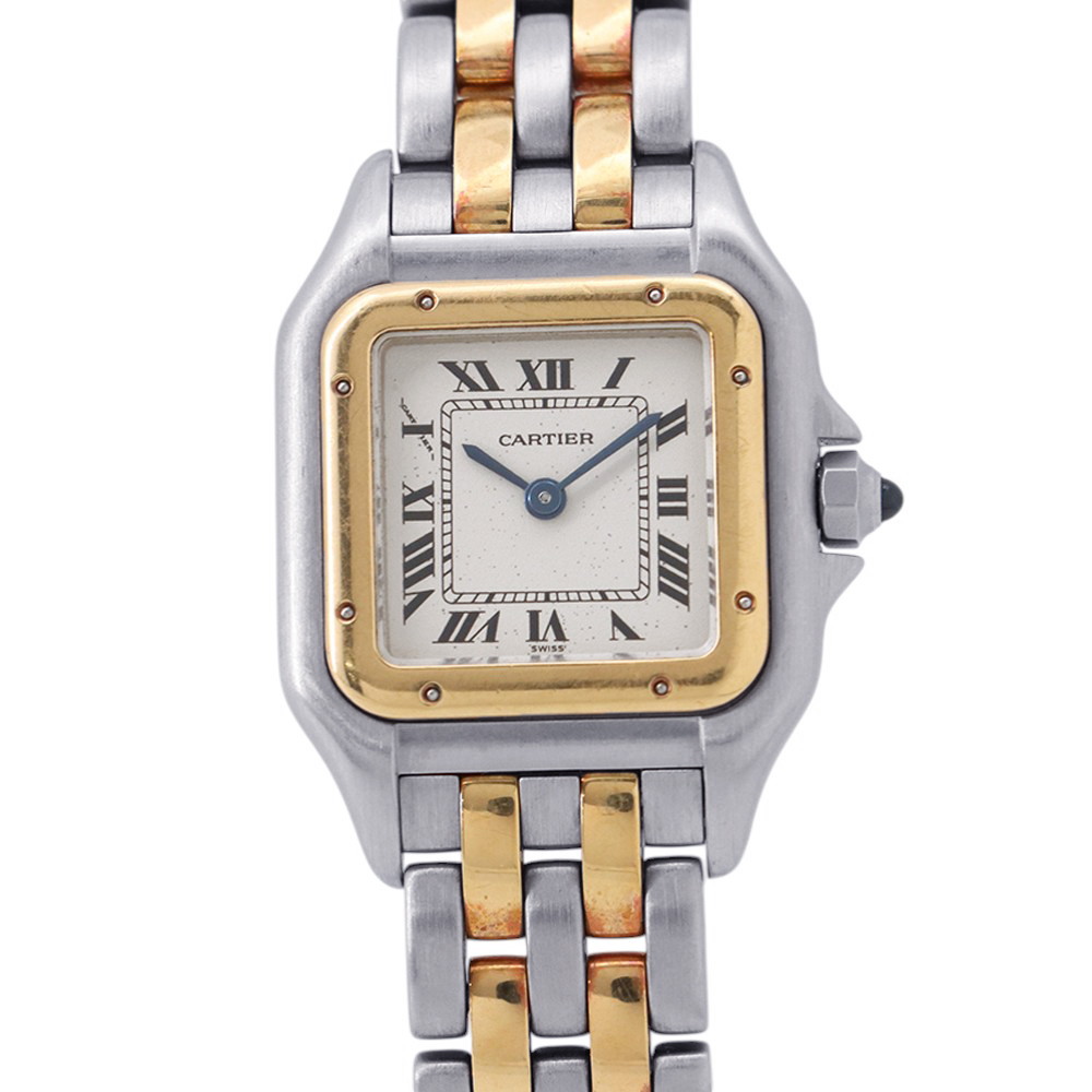 カルティエ パンテール 2ロウ SM W25029B6 Cartier 腕時計 アイボリー文字盤 クォーツ 【安心保証】 【中古】 カルティエ パンテール Cartier カルティエ 中古|ブランド腕時計専門店タイムゾーン