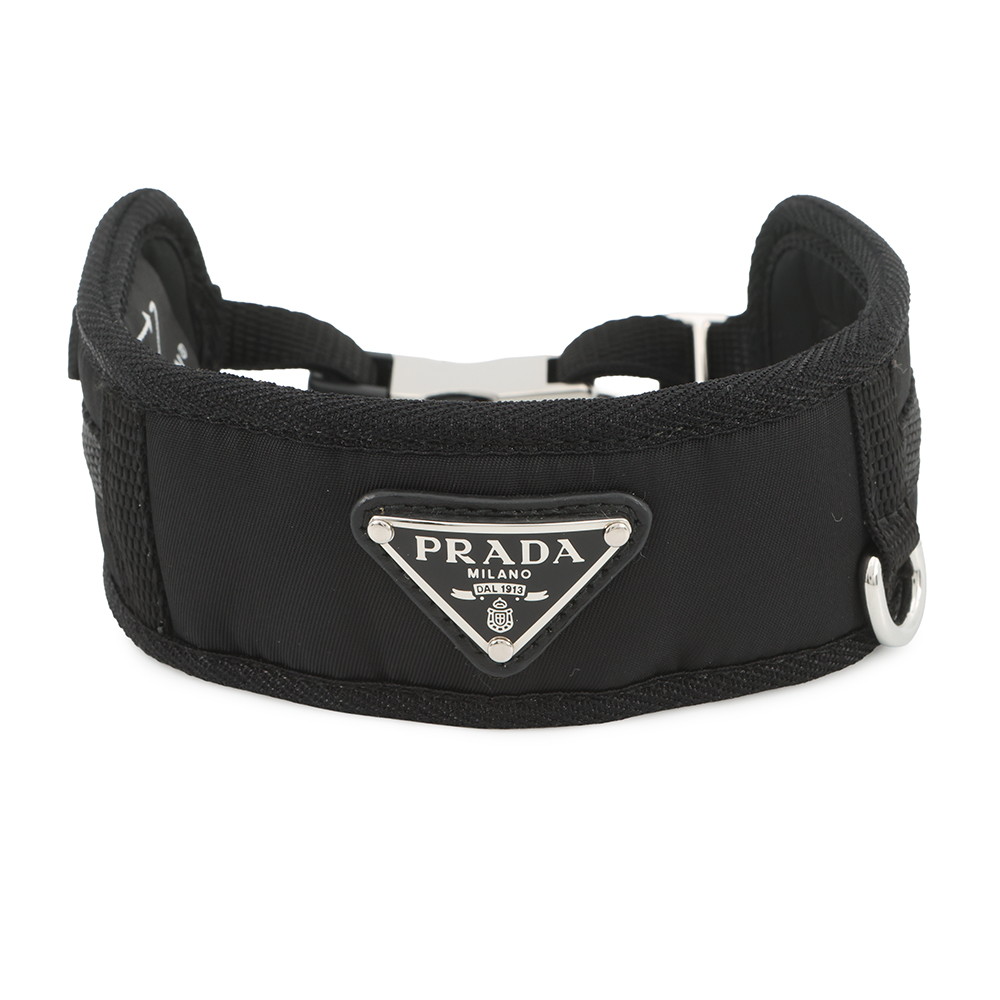 プラダ 首輪 Re-Nylon ペットカラー サイズM 2YC016 PRADA 黒 犬用首輪 ペット用品 【安心保証】 【中古】 プラダ 犬用首輪 PRADA 28,934円