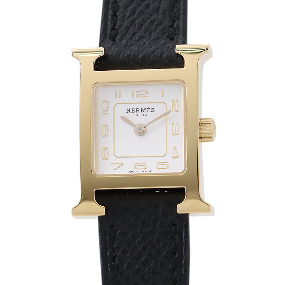 エルメス Hウォッチ ミニ エプソン/ブラック K刻印 HH1.101/W404371WW00 HERMES 腕時計 シルバーオパーリン文字盤 エルメス Hウォッチ HERMES エルメス 新品