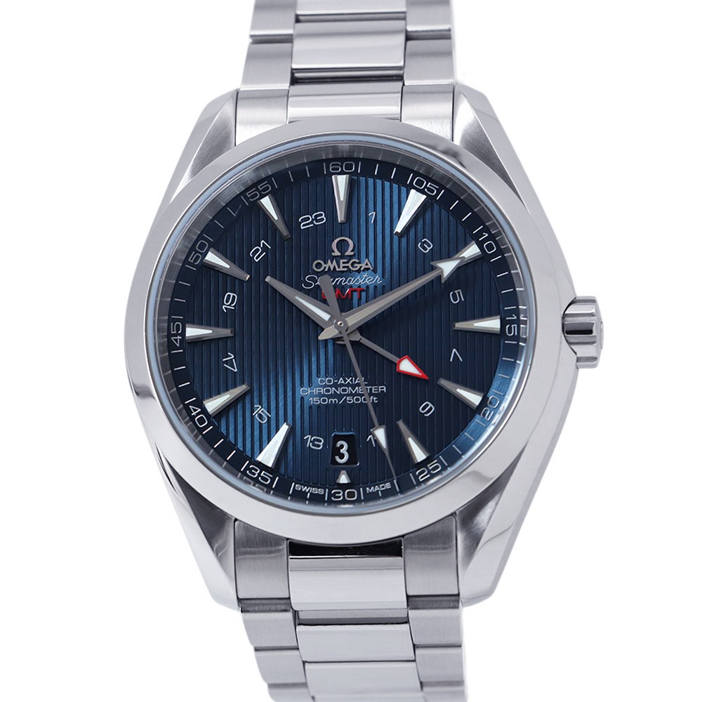オメガ シーマスター アクアテラ 150M コーアクシャル GMT 231.10.43.22.03.001 OMEGA 腕時計 ブルー文字盤 【安心保証】 【中古】 オメガ シーマスター OMEGA オメガ 中古