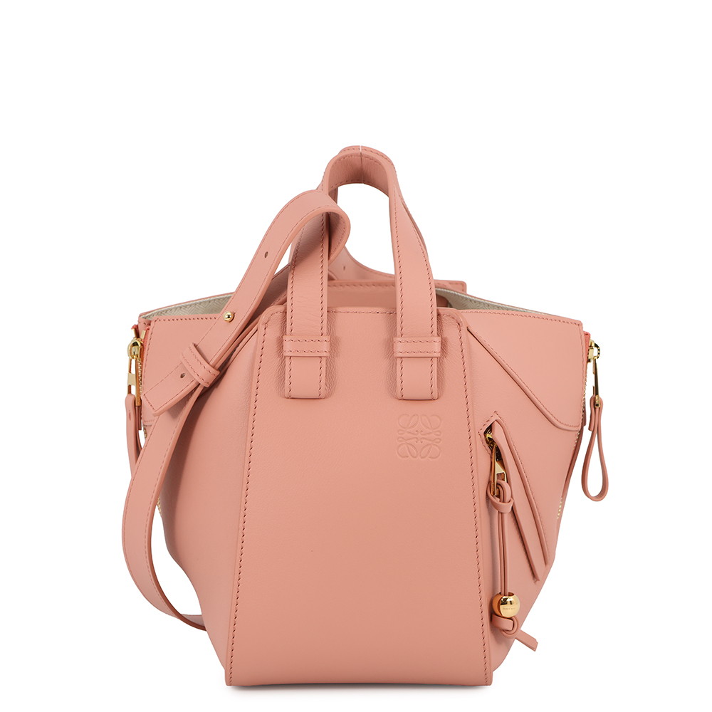 ロエベ ハンドバック ハンモック パウダーコンパクト カーフレザー A538H13X51 LOEWE 2way サクラ色 【中古】  ロエベ 御徒面子 レディース LOEWE BAG
