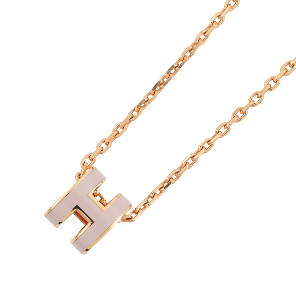 エルメス ネックレス ミニ・ポップアッシュ ローズドラジェ/ゴールド金具 HERMES アクセサリー 【中古】 エルメス アクセサリー エルメス HERMES NECKLACE