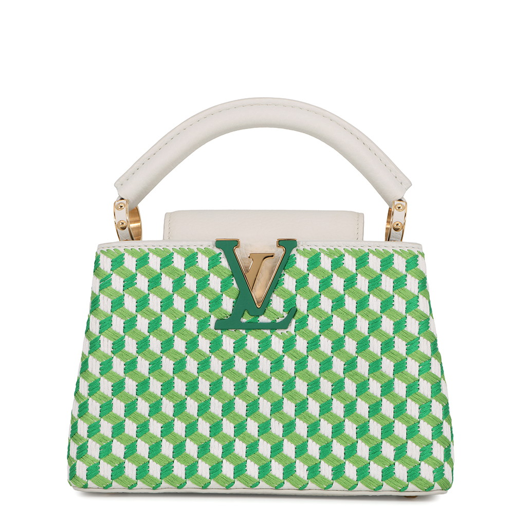 ルイヴィトン ハンドバッグ トリヨンレザー/テキスタイル カプシーヌ MINI M59879 LOUIS VUITTON ヴィトン 白 【安心保証】 【中古】 ルイヴィトン バッグ レディース LOUIS VUITTON BAG