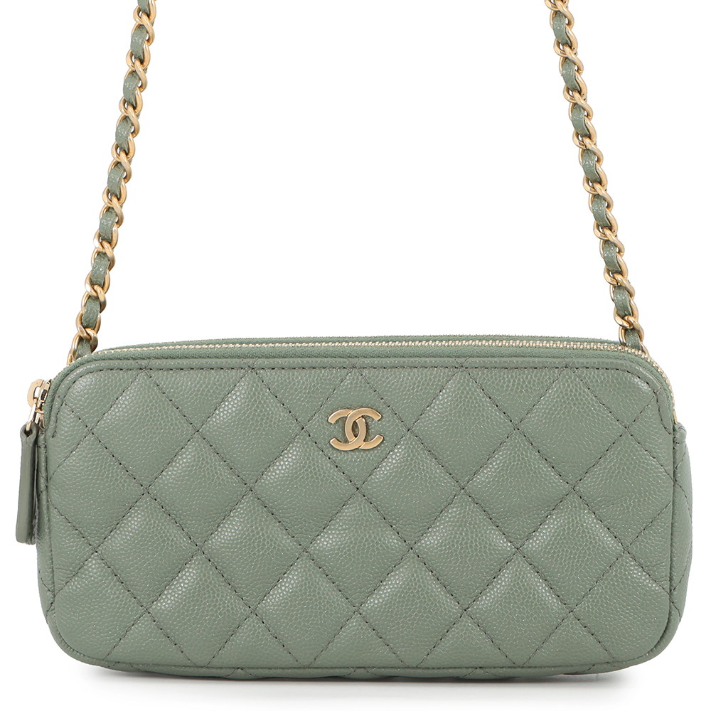 シャネル チェーンウォレット ココマーク マトラッセ キルティング キャビアスキン A82527 CHANEL 財布 【安心保証】 【中古】 シャネル チェーンウォレット 財布 レディース CHANEL WALLET