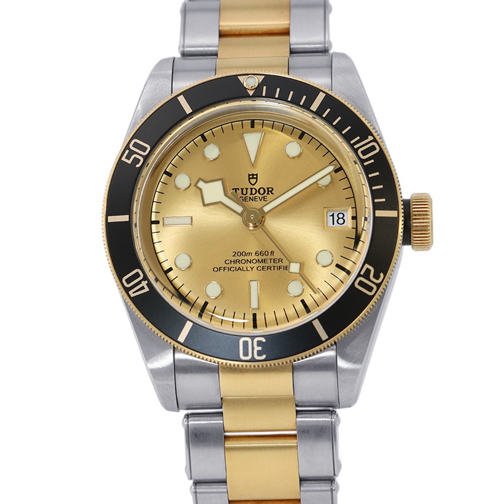 チュードル ヘリテージ 黒いことベイ S\u0026G M79733N-0004 TUDOR チューダー ウオッチ 三鞭酒文字記号盤 【楽になること引きうける】 【中古】 チュードル 黒いことベイ TUDOR チュードル 中古 腕時計-メンズ腕時計
