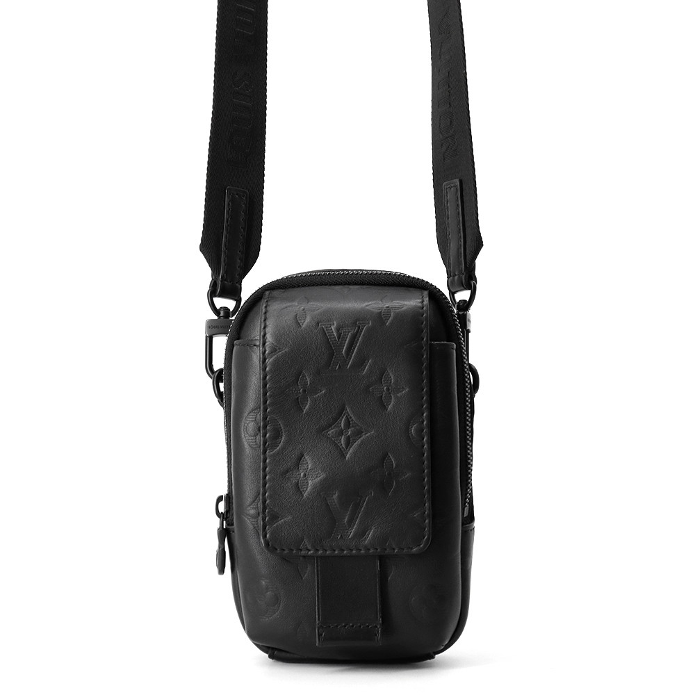 ルイヴィトン ショルダーバッグ モノグラム・シャドウ ダブル・電話機合切袋 M81313 LOUIS VUITTON ヴィトン 御徒面子 黒 黒いこと 【楽になること引きうける】 【中古】 ルイ・ヴィトン モノグラム ルイ ヴィトン 御徒面子 メンズ LOUIS VUITTON BAG