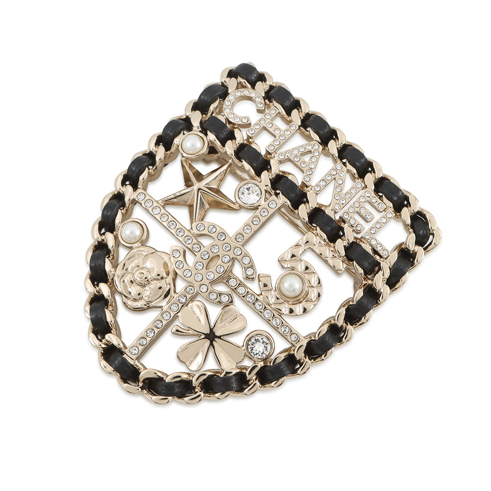 シャネル ブローチ ココマーク エンブレム アイコン ラインストーン フェイクパール B25V AB4702 CHANEL アクセサリー 【安心保証】 【中古】 シャネル ブローチ CHANEL BROACH