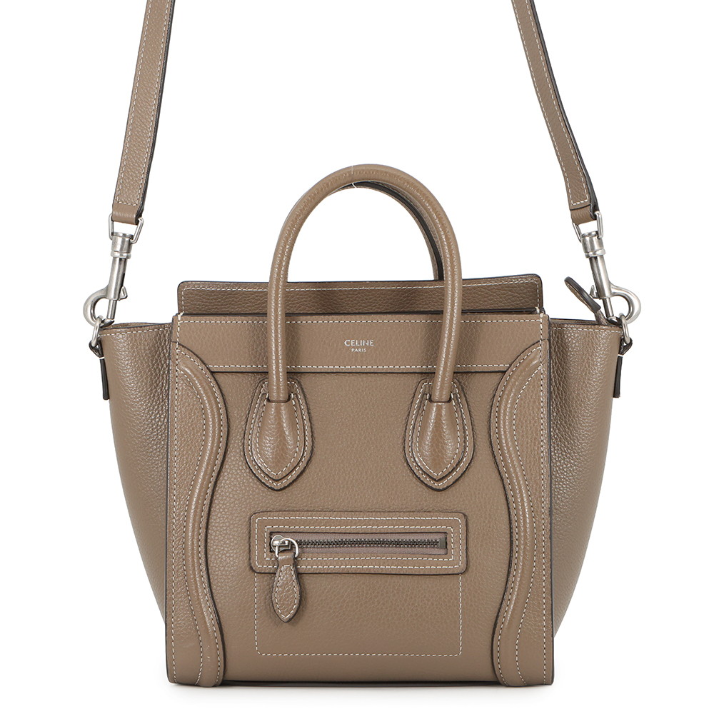 セリーヌ ハンドバッグ ラゲージ ナノショッパー レザー 189243DRU.09SO CELINE バッグ 2wayショルダーバッグ 【安心保証】 【中古】 セリーヌ バッグ CELINE BAG