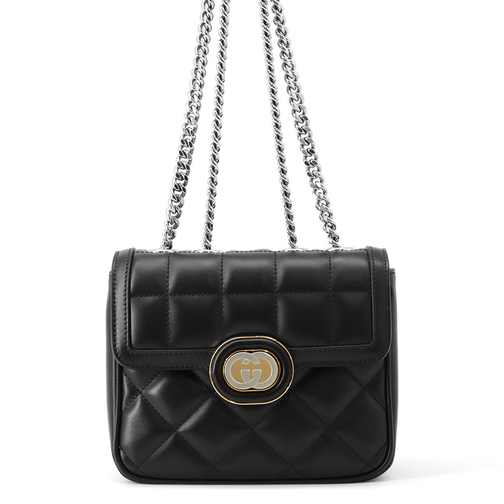 グッチ ショルダーバッグ デコ ミニ チェーンショルダーバッグ レザー 741457 GUCCI バッグ 黒 【中古】 グッチ バッグ GUCCI BAG