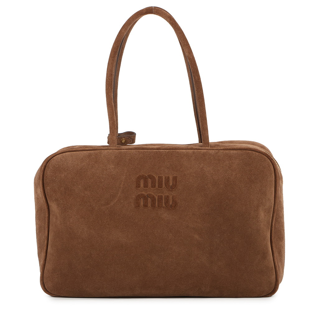 ミュウミュウ ハンドバッグ ボー バッグ ロゴ スエード 5BB117 MIUMIU 【中古】 ミュウミュウ バッグ レディース Miu Miu BAG 174,900円