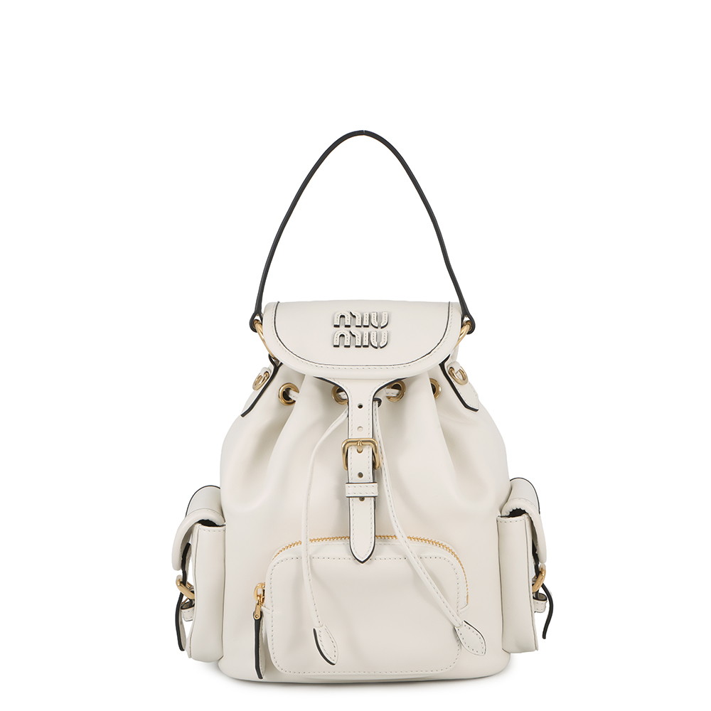 ミュウミュウ リュック バックパック ミディアム レザー 5BZ043 Miu Miu バッグ バックパック 白 【安心保証】 【中古】 ミュウミュウ バッグ レディース Miu Miu BAG｜ブランド腕時計専門店タイムゾーン