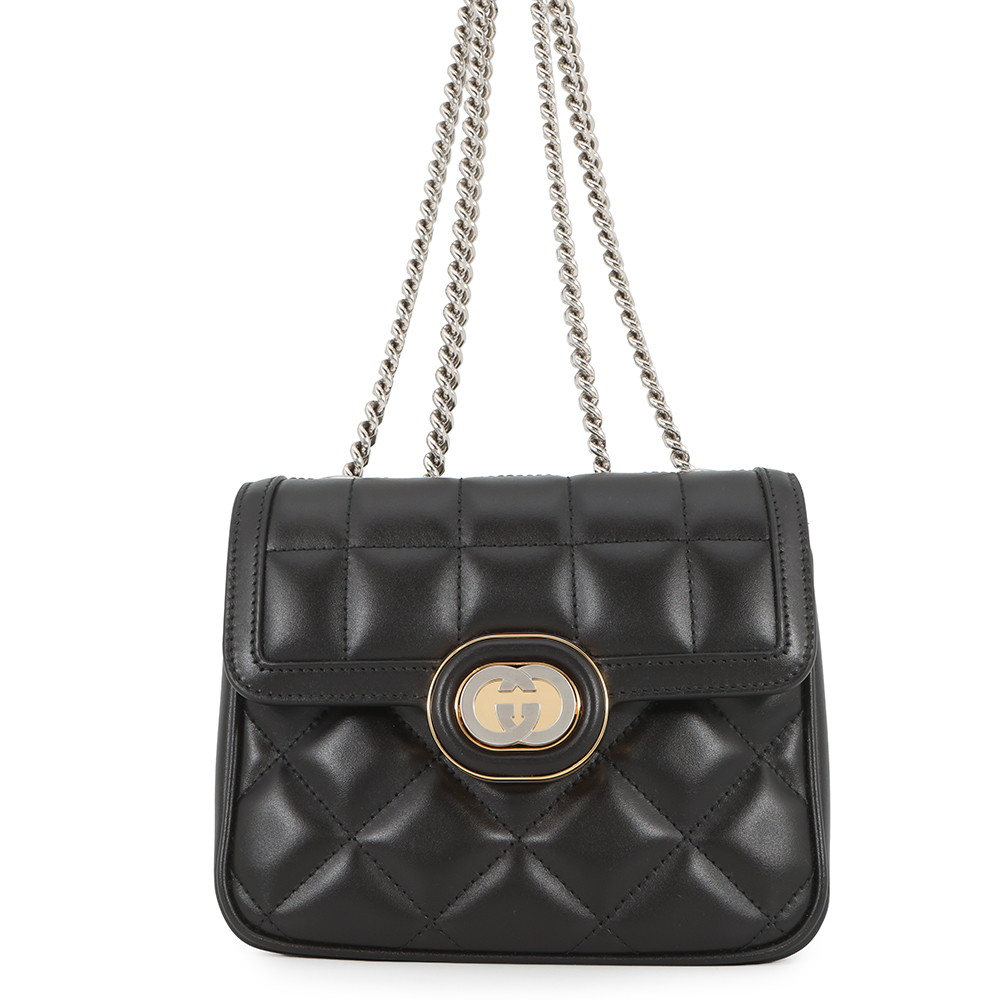 グッチ ショルダーバッグ デコ ミニ チェーンショルダーバッグ レザー 741457 GUCCI 2way バッグ 黒 【中古】 グッチ バッグ GUCCI BAG