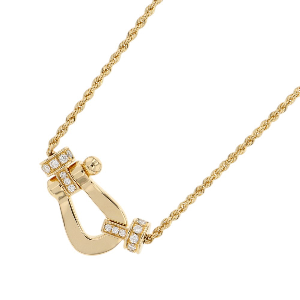 フレッド ネックレス フォース10 ミディアムモデル ダイヤモンド 16P 計約0.13ct K18YGイエローゴールド 7B0236 ペンダント 【安心保証】 【中古】 フレッド フォース10 ダイヤモンド FRED 中古