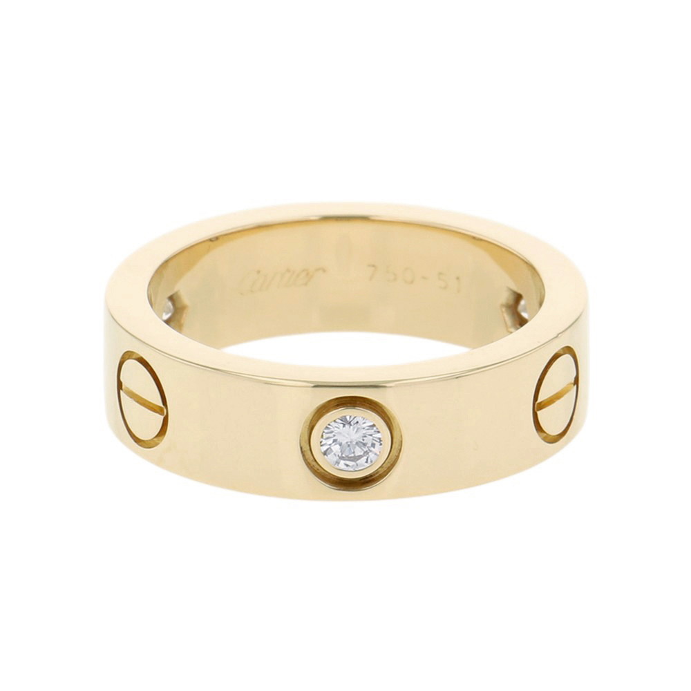 カルティエ リング LOVE リング クラシックモデル ダイヤモンド 3P 計0.23ct K18YG サイズ51 B4032400 指輪 ラブリング 【安心保証】 【中古】 カルティエ ラブリング ダイヤモンド Love ring Cartier イエローゴールド 中古