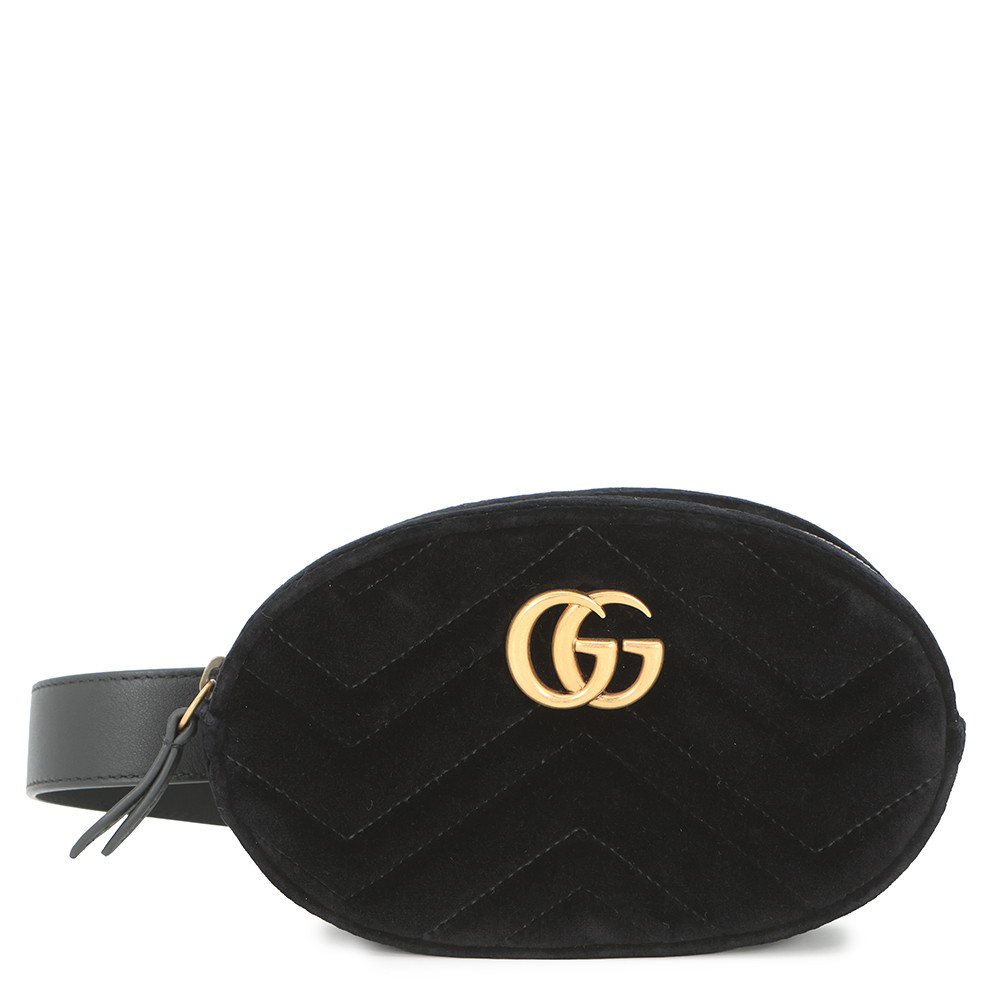 グッチ 酉の方角御徒面子 GGマーモント キルティング なめし革/天鵞絨 476434 GUCCI 御徒面子 酉の方角合切袋 黒 【楽になること引きうける】 【中古】 グッチ 御徒面子 レディース GUCCI BAG