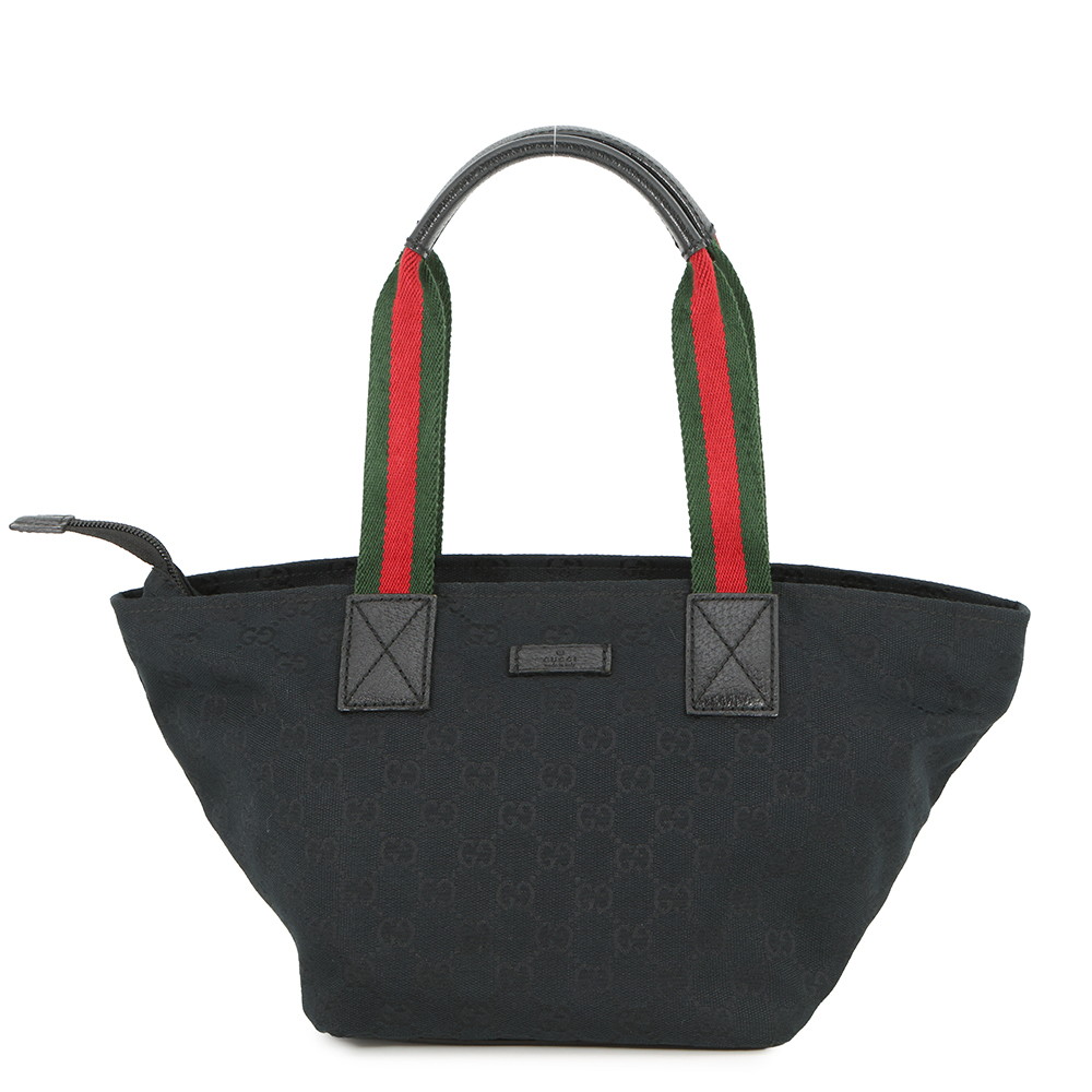 グッチ トートバッグ シェリーライン GGキャンバス 131228 GUCCI ハンドバッグ ミニトート 黒 【安心保証】 【中古】 グッチ バッグ レディース GUCCI BAG｜ブランド腕時計専門店タイムゾーン