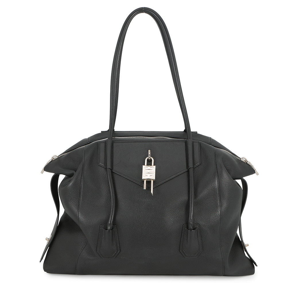 ジバンシー トートバッグ アンティゴナ 鍵を掛ける ホンブルグ帽 なめし革 BK508DK154 GIVENCHY 黒 【楽になること引きうける】 【中古】  ジバンシー 御徒面子 メンズ GIVENCHY BAG
