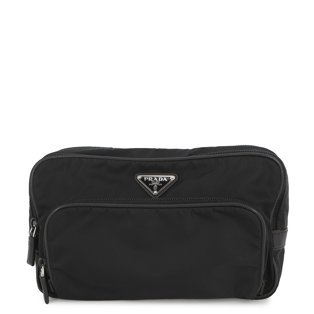 プラダ クラッチペダル御徒面子 ３角形ロゴタイプ クラッチペダル ナイロン 2N1655 PRADA 黒 二つ目御徒面子 【安全性のある引き受ける】 【中古】 プラダ 御徒面子 PRADA BAG
