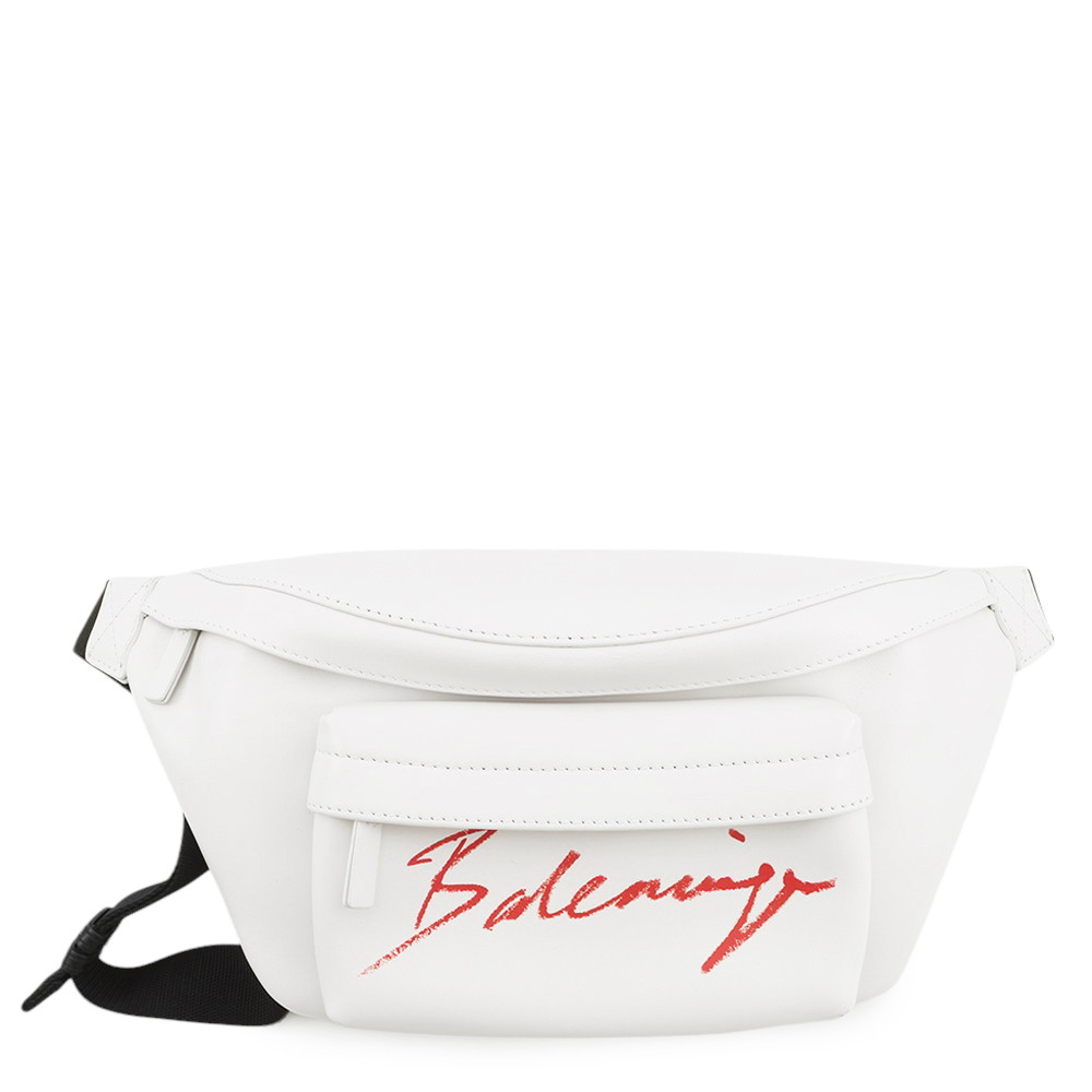 バレンシアガ 上半身御徒面子 エブリデイ ロゴタイプ 三尺帯御徒面子 なめし革 552375 BALENCIAGA 白 【楽になること引きうける】 【中古】 バレンシアガ 御徒面子 BALENCIAGA BAG