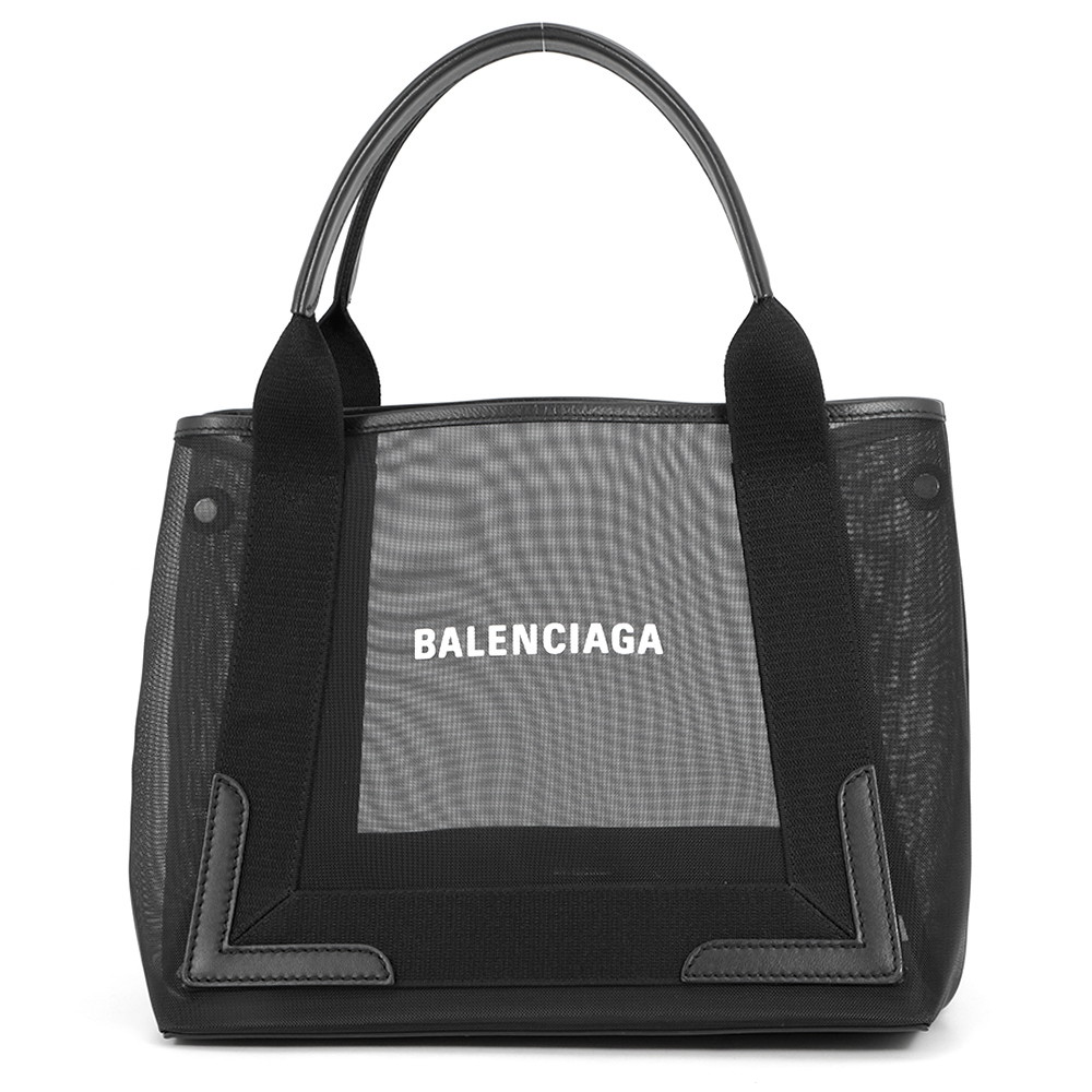 バレンシアガ トートバッグ ネイビーカバ S ポーチ付 メッシュ 339933 BALENCIAGA スモールサイズ 黒 【安心保証】 【中古】 バレンシアガ バッグ BALENCIAGA BAG｜ブランド腕時計専門店タイムゾーン