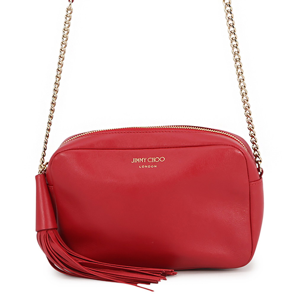 ジミーチュウ アティーニ ショルダーバッグ タッセル付き レザー JIMMY CHOO 【安心保証】 【中古】 ジミーチュウ バッグ JIMMY CHOO BAG|ブランド腕時計専門店タイムゾーン