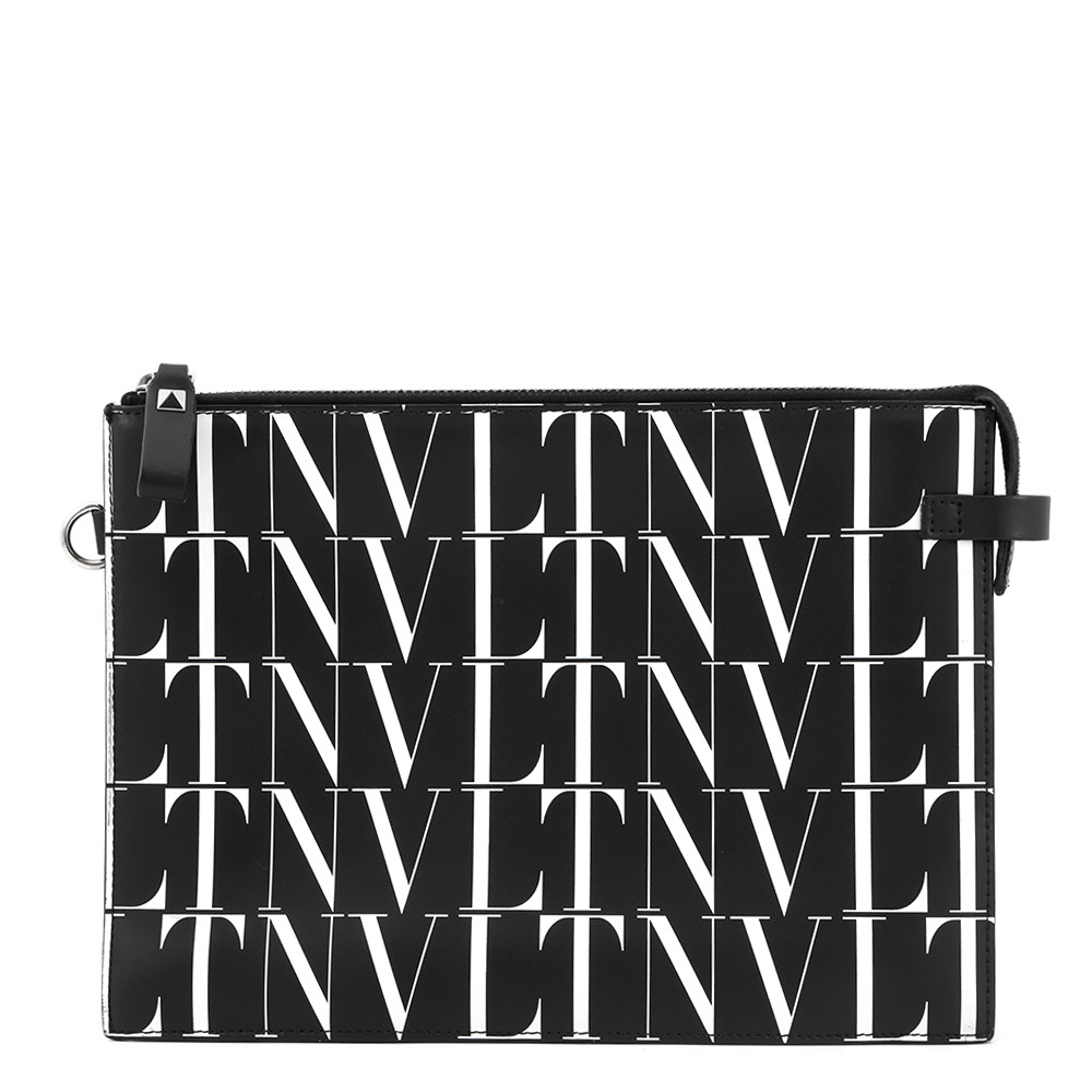 ヴァレンティノ・ガラヴァーニ クラッチペダル御徒面子 VLTNロゴタイプ タイムズ なめし革 WY2P0P09GTC VALENTINO 黒 【楽になること引き受ける】 【中古】  ヴァレンティノ・ガラヴァーニ 御徒面子 メンズ VALENTINO BAG