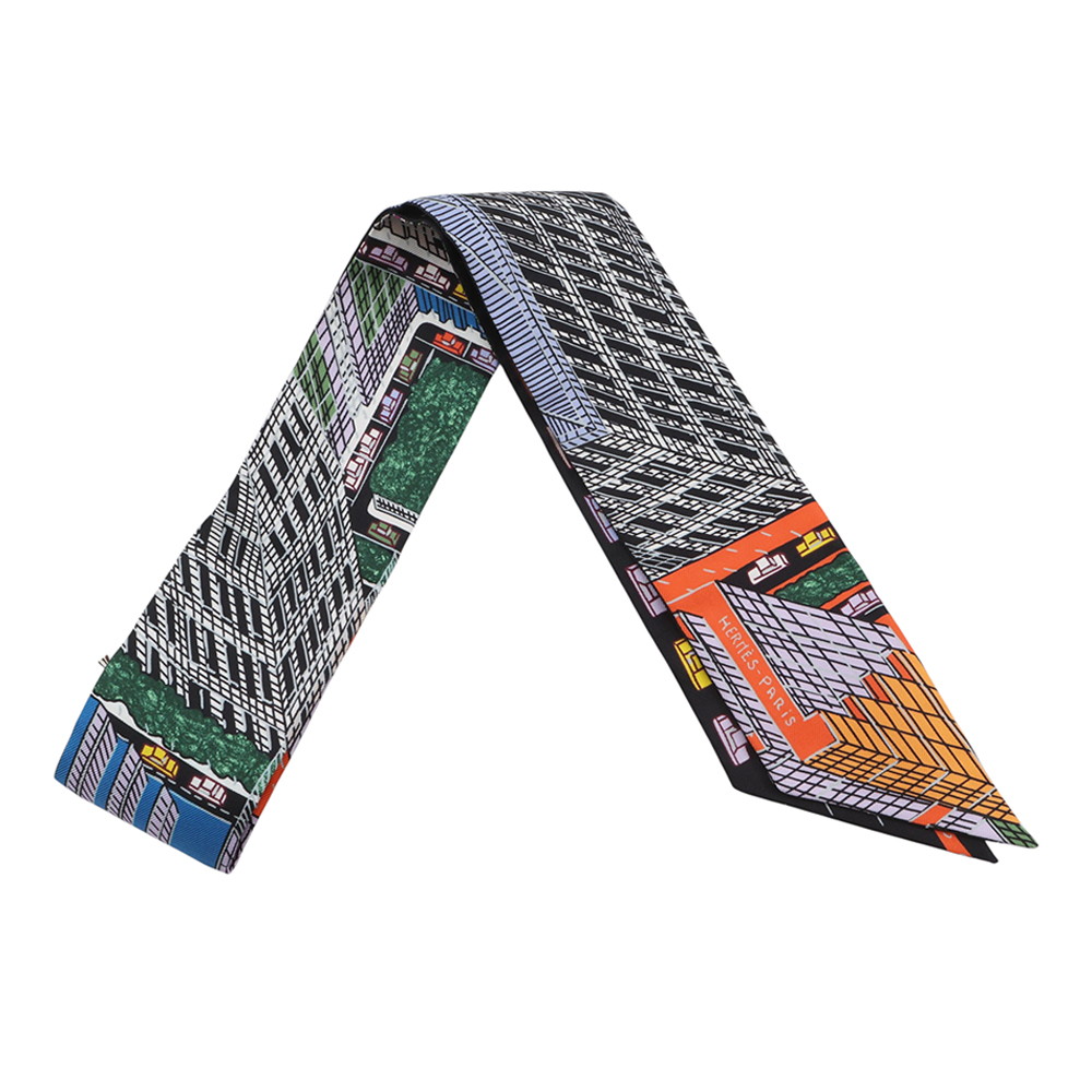 エルメス えり巻き ツイロバート・エドワード・リー 食麺麭タン・シティ Pantin City HERMES シルクツイル 2023秋冬 【中古】 エルメス えり巻き エルメス ツイロバート・エドワード・リー HERMES SCARF TWIILY