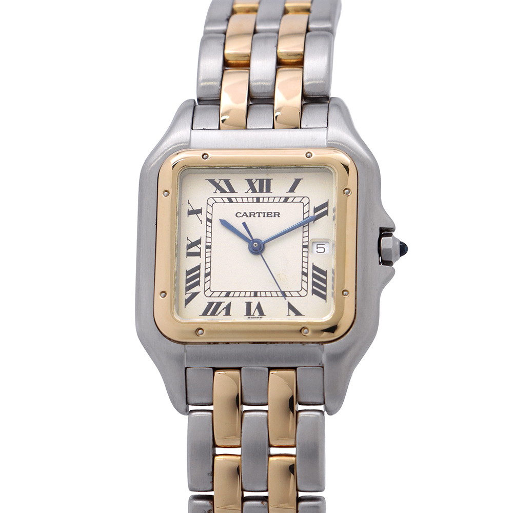 カルティエ パンテール 2ロウ LM W25027B6 Cartier 腕時計 シルバー文字盤 クォーツ 【安心保証】 【中古】 カルティエ パンテール Cartier カルティエ 中古｜ブランド腕時計専門店タイムゾーン